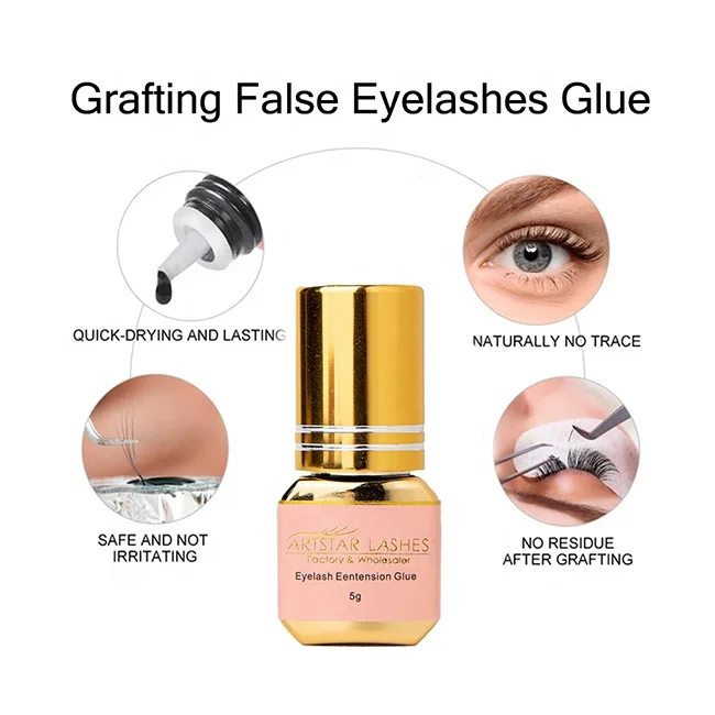 Private Label 1S Drying Best Latex Free Eyelash Glue Lash Adhesive