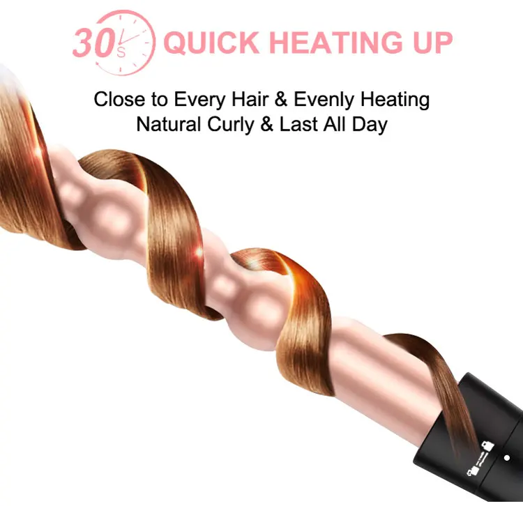 LCD display professional best ceramic hair 5 in 1 electric curling iron 5 barrel