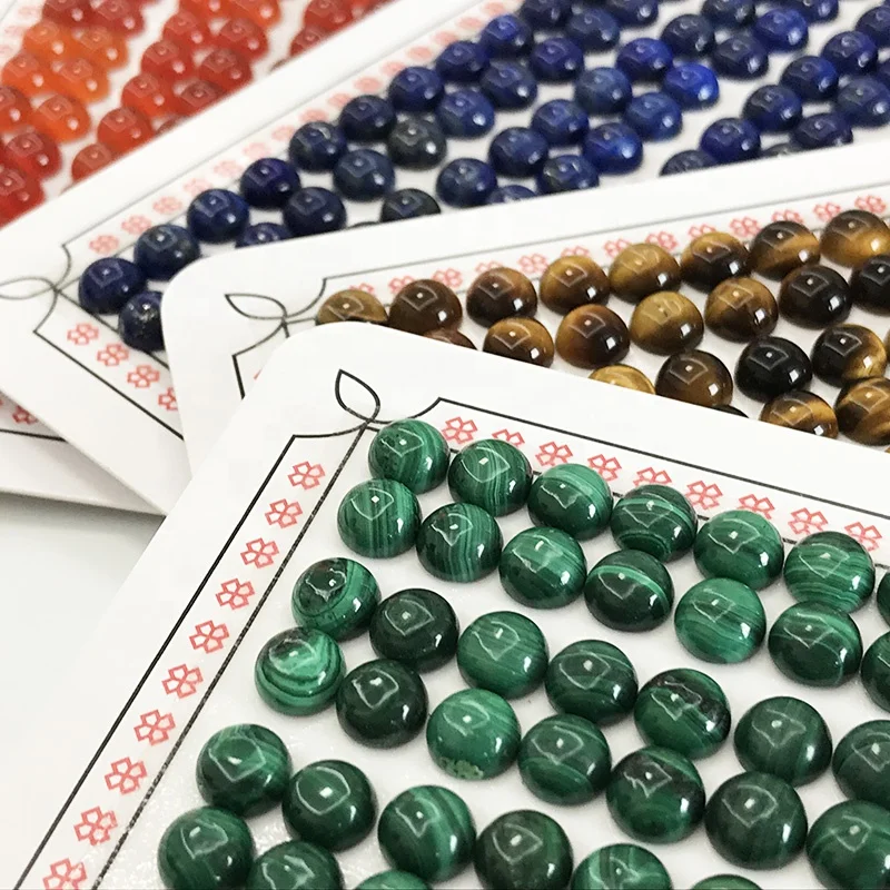 Natural Stones Cabochons 6mm Gemstone Loose Beads For Making Earrings