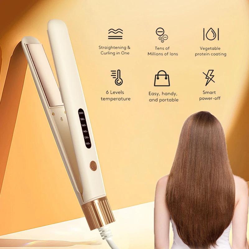 Professional Salon Negative Ion Hair Straightener Titanium Fast Heat Up Electric Ceramic Coating Hair Straightener Flat Iron