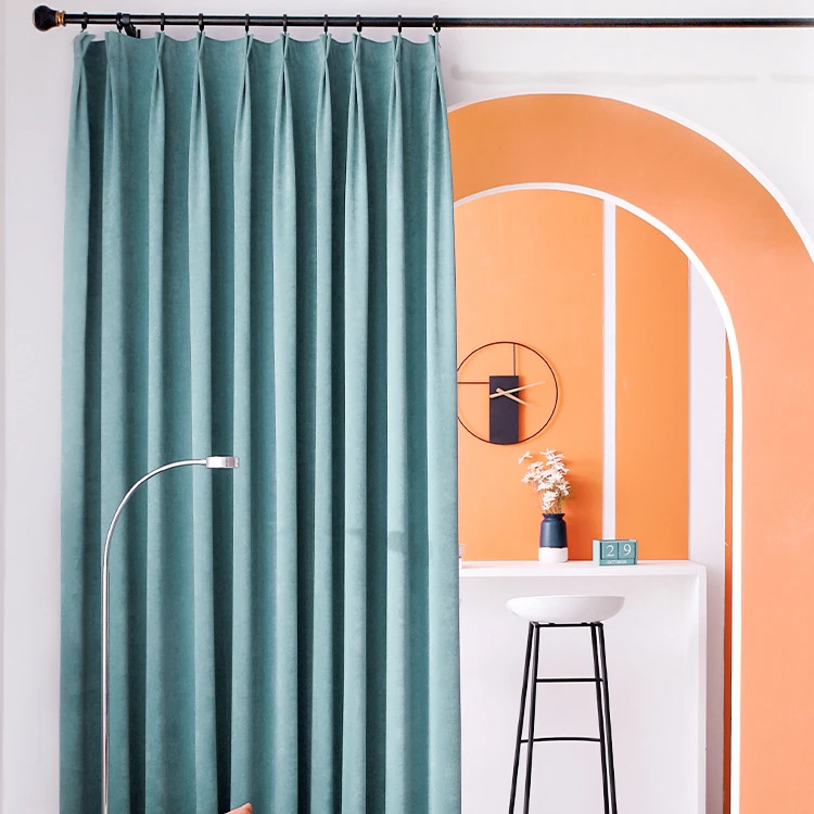 Custom Size Chenille Curtain For Living Room., Woolen Quality Luxury Eyelets Rideaux Window Curtains Fabric Cloth