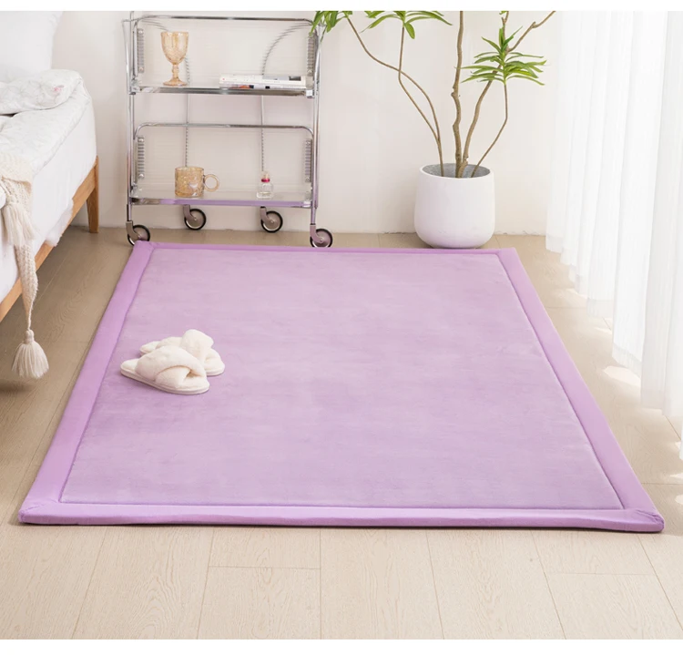 velvet tatami Floor Mat Baby Kids Room Crawling Carpets Large Rugs for Modern Living Room