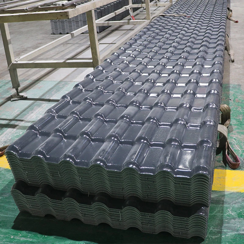 Manufacturer french  big wave asa plastic pvc synthetic resin roof tile  synthetic border tile resin tile