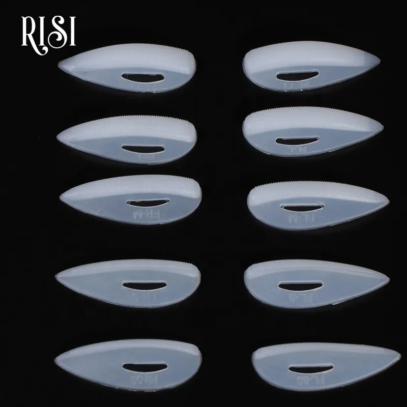 RISI Wholesale Price Lash Lift Shield Silicone Lash Lifting Rod 5 Size/Bag Transparent Eyelash Perming Pads Lash Lifting Tool