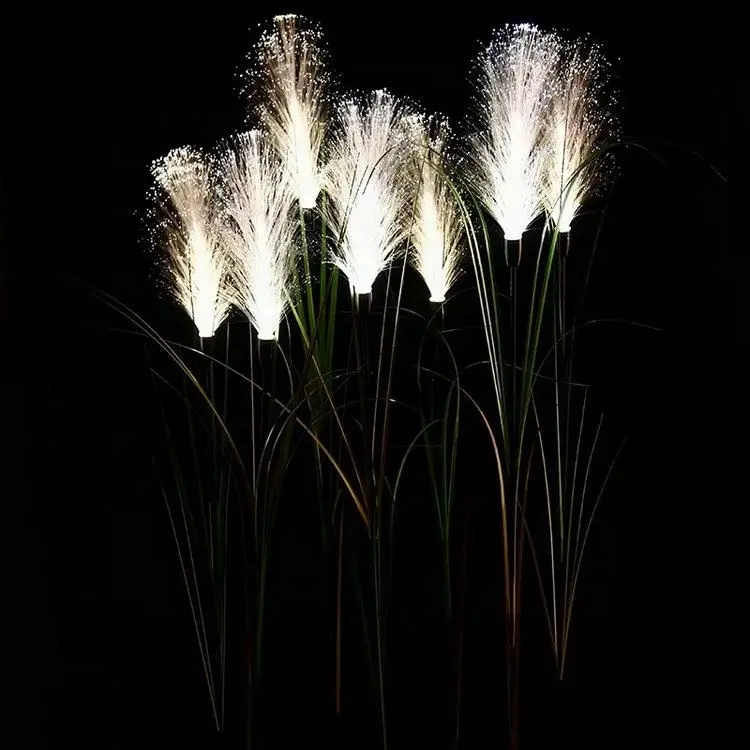 LED outdoor simulation reed light fiber optic floor lamp lawn garden decoration light