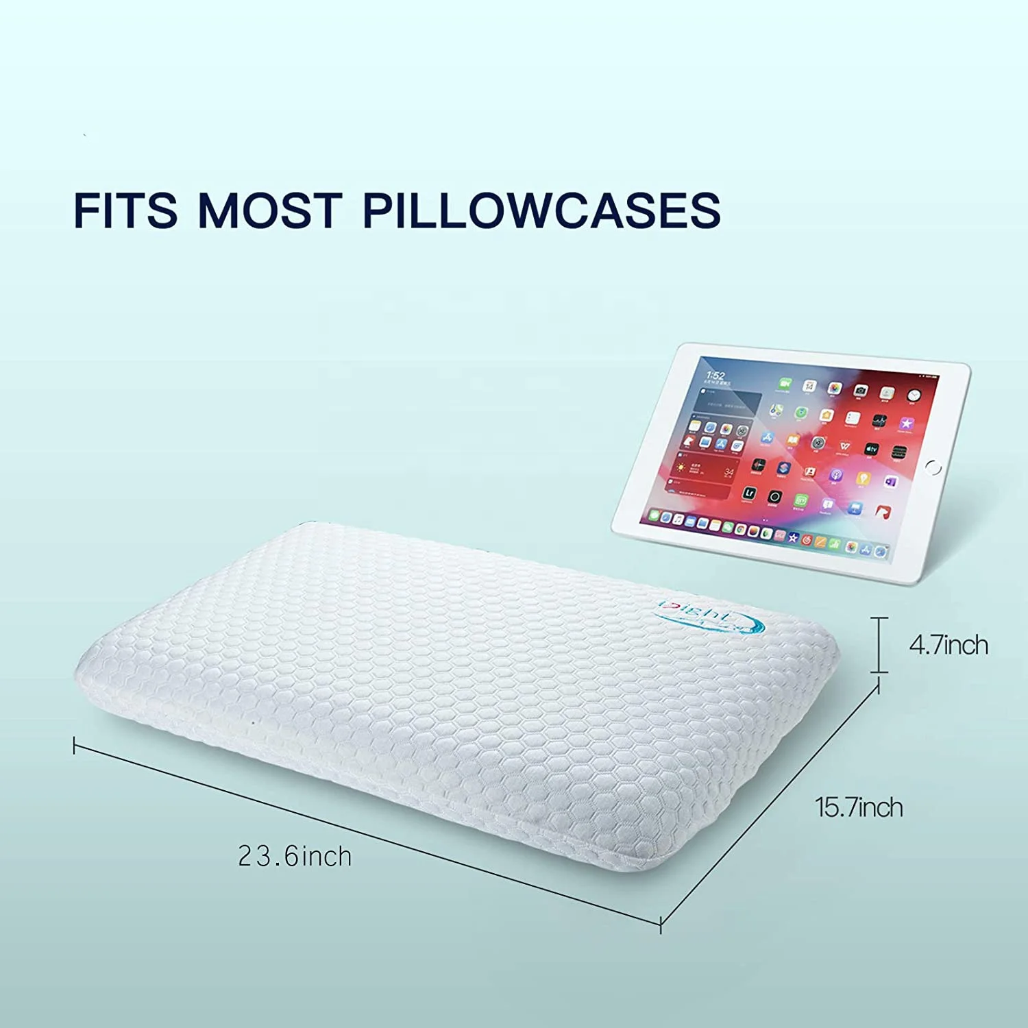 Gel Infused Cool Feeling Air Ventilation Hole Orthopedic Cervical Contour Memory Foam Neck Bed Pillow for Best Sleep
