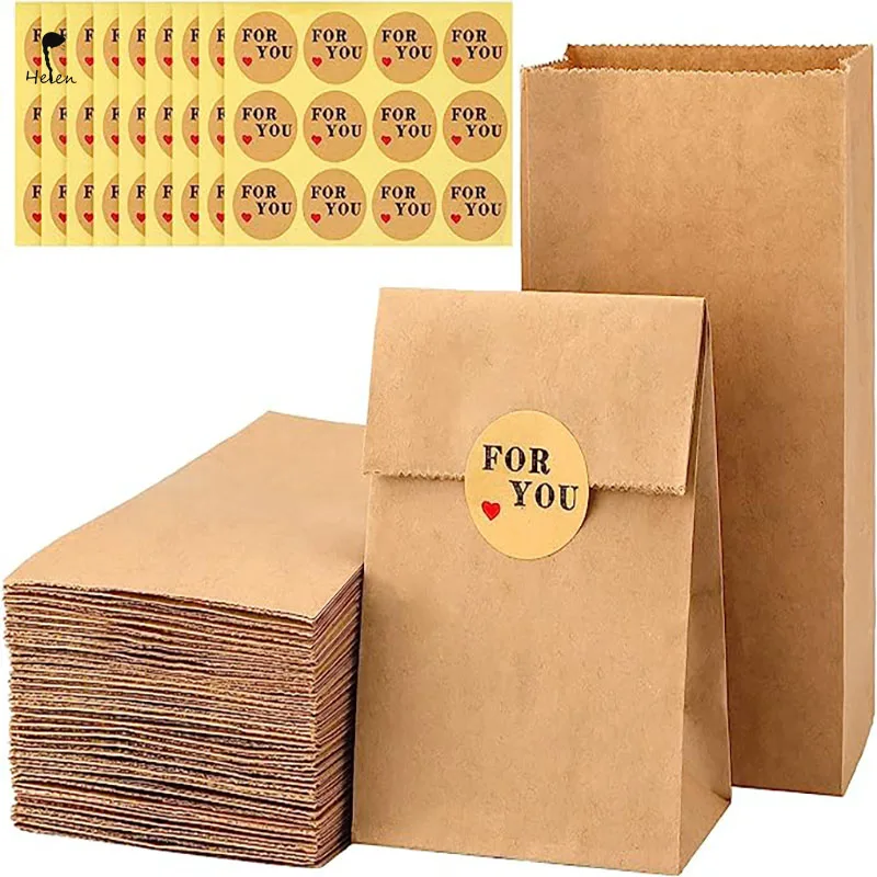 Helen Halloween Treat Bags Kraft Paper Bags Party Bags for Gifts Halloween Custom any Size Customized New Years Customizable