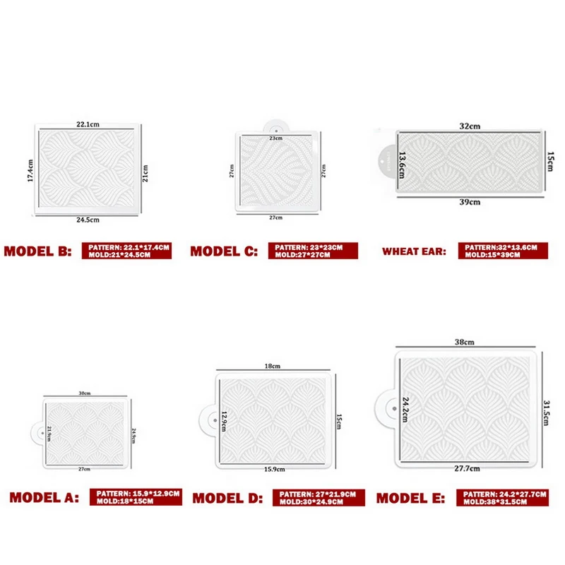 Wheat Spike Pattern Baking Templates Cake Stencil for DIY Craft Baking Cookie Cake Stencil Lace Boder Decorating Tool Bakeware