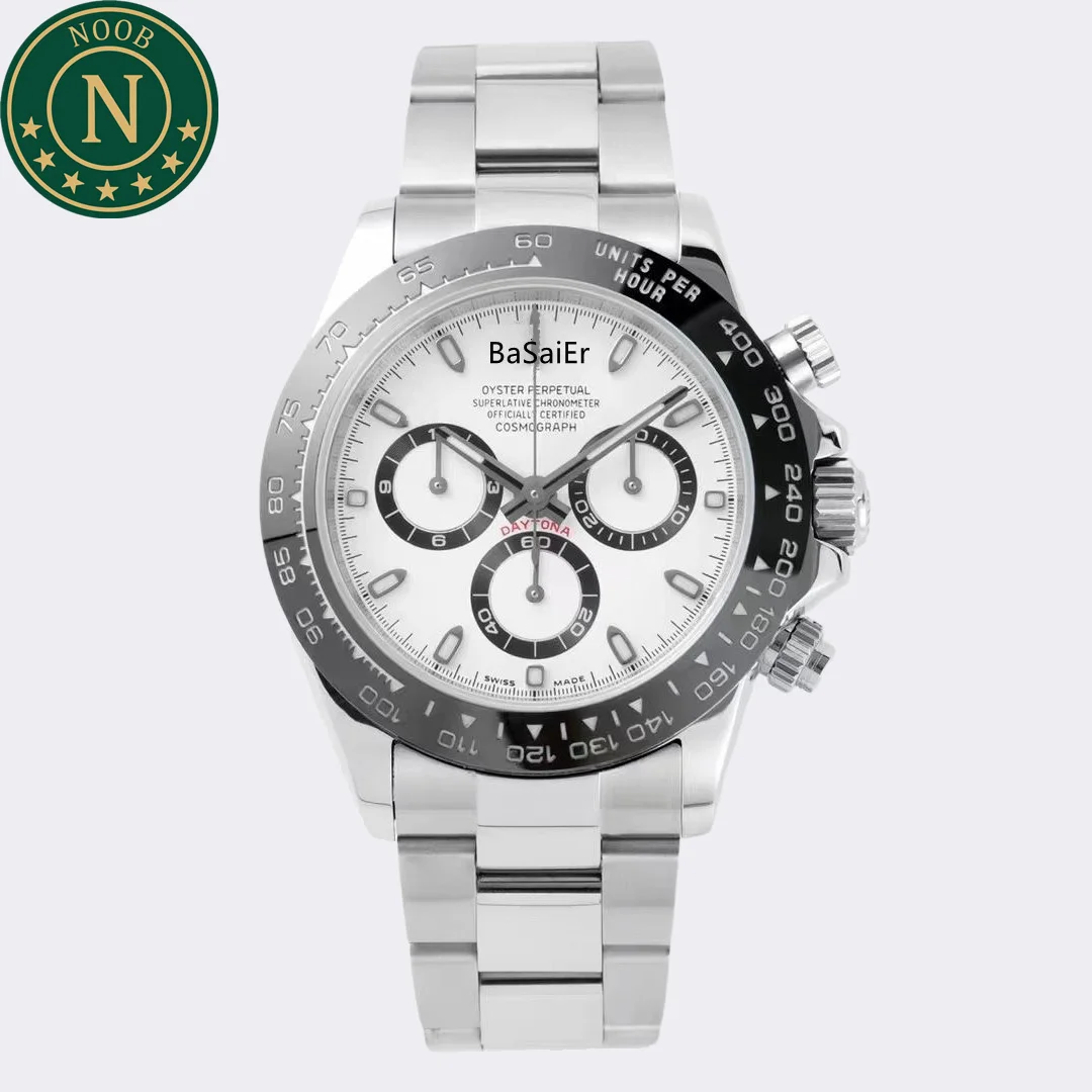 Noob Factory 4130 хронограф часы 904L нержавеющая сталь сапфировое стекло водонепроницаемые Роскошные Daytonaes