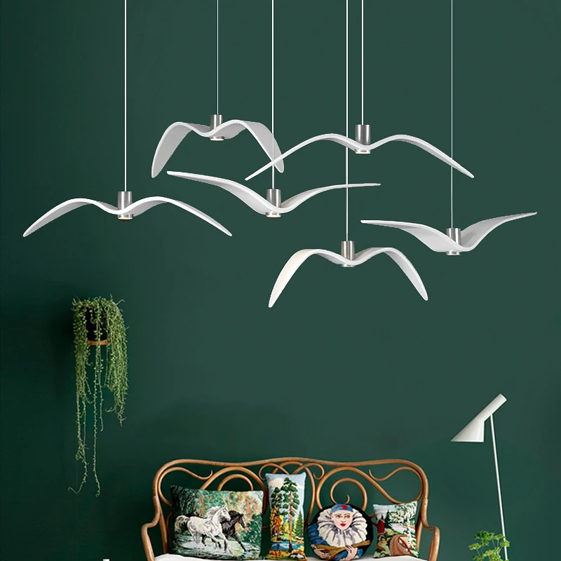 
Nordic Modern Design Mini Creative Lights Decoration Seagull shape Chandelier Pendant Lamp Light For Restaurant Living Room 