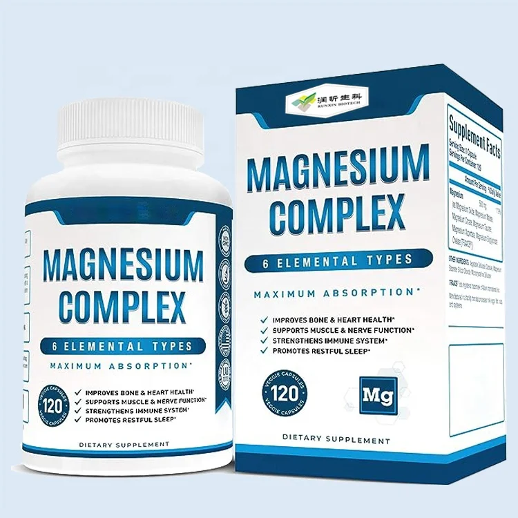 Complex Magnesium Capsule L-threonate Mg Glycinate Mg Pills Citrate Oxide Magnesium tablet Chelated Magnesium Capsules