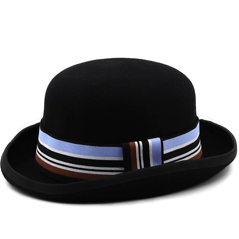 High Quality Fashion Elegant Women Fedora Hats New Designer Short Brim Casual Round Top Fedora Hats