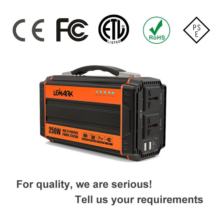 ETL CE PSE 65AH 2.8KG AC DC Convertible 220 volt Portable Power Bank Solar Power Bank For Camping Caravan Hiking Picnic
