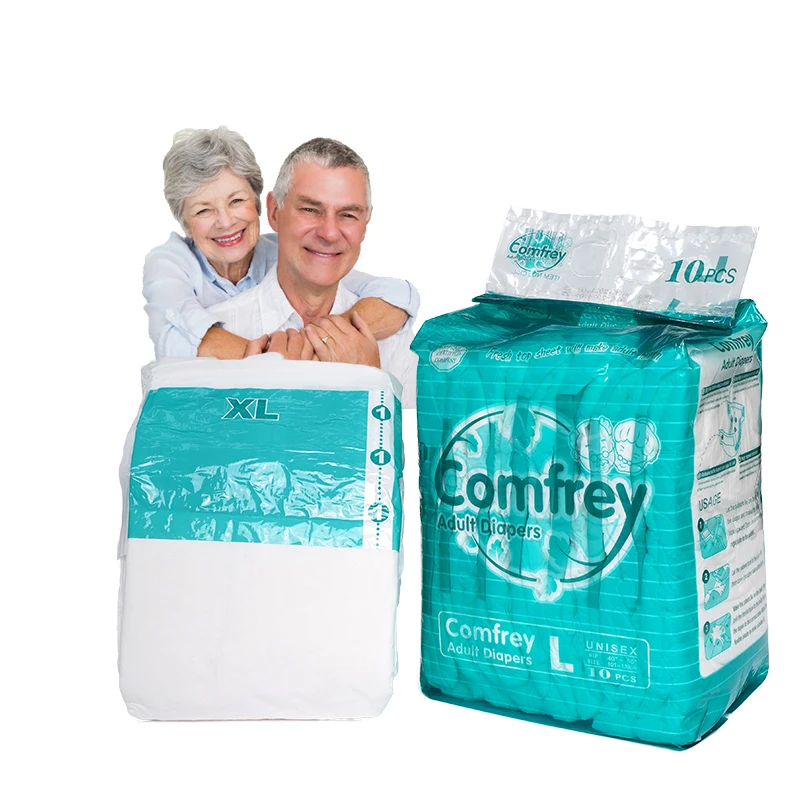 Disposable Stick Waist Adjustable Incontinence Plastic Backed Adult Diapers