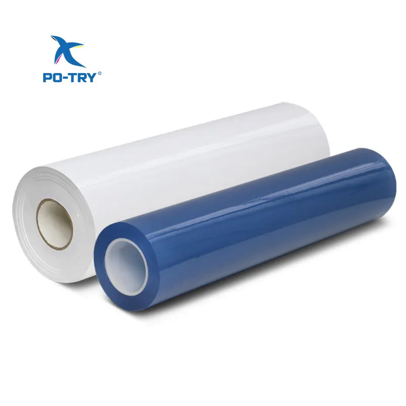 PO-TRY 3D transparent Transfer AB Film Wholesale 30cm 60cm UV DTF Transfer AB Film DTF UV PET Adhesive Film For UV DTF Printer