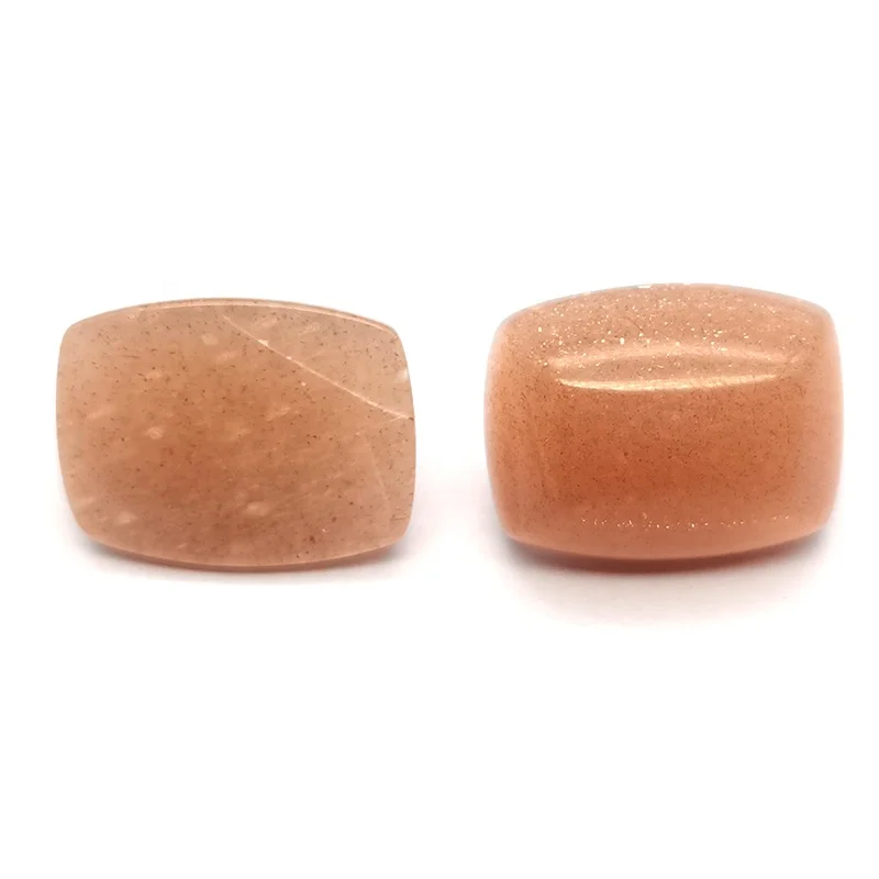 Wholesale natural stone 23*18*8 mm rectangle sunstone cabochon