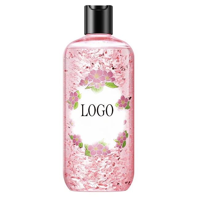 OEM 100% Natural Cherry Blossom Jasmine Lavender Petals Cleaning Lasting Fragrance Brightening Moisturizing Body Wash