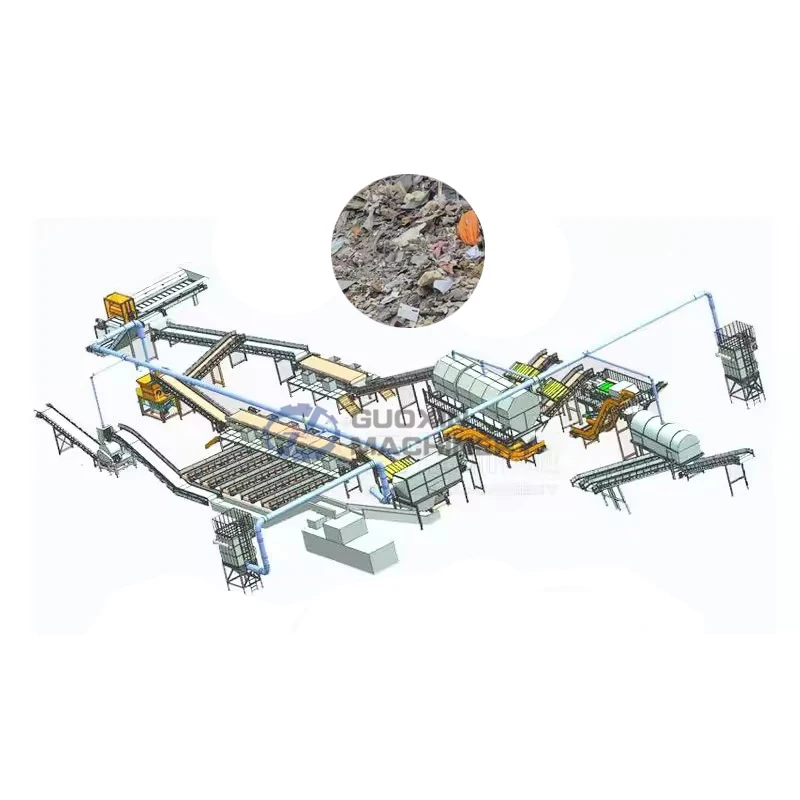 100 ton Construction waste sorting machine project waste management sorter waste recycling plant