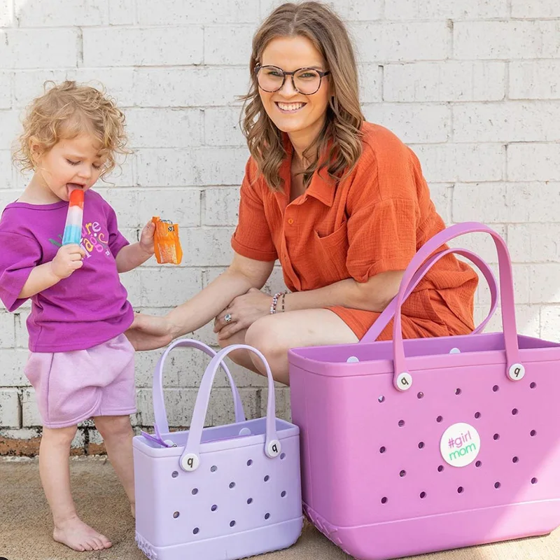 Quality upgrade 750g Bogg Bag Silicone Beach X Large Light Tote Handbags EVA Bags Bolsas De Lona Accessories for Wholesale