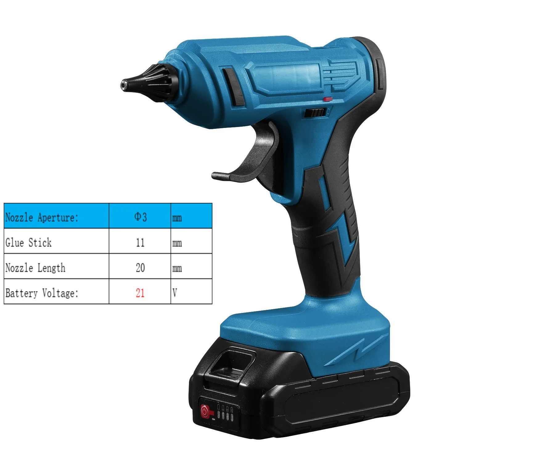 Battery  21V hot melt glue gun with Glue Sticks