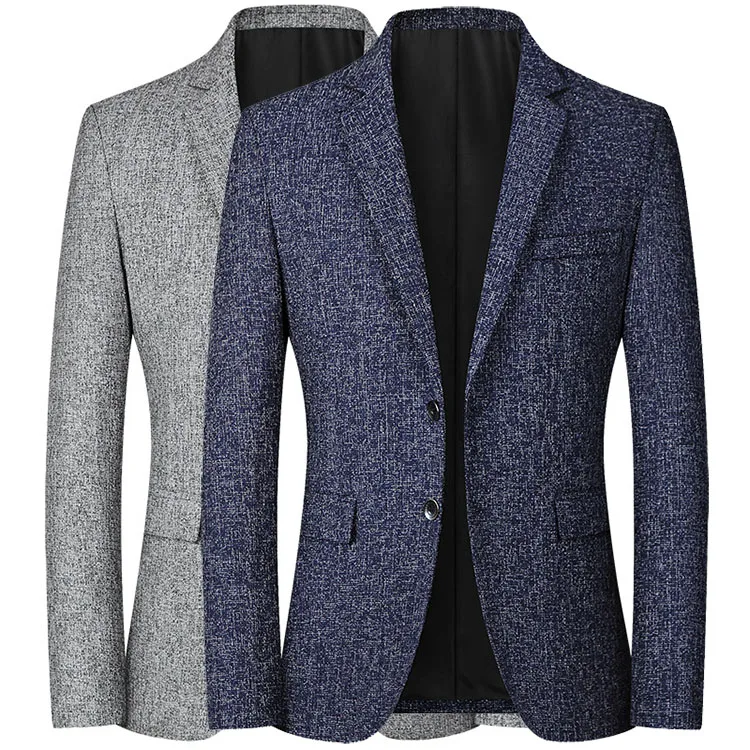 Casual Blazer Suit Jackets 2 Button Business Work Coats for Men