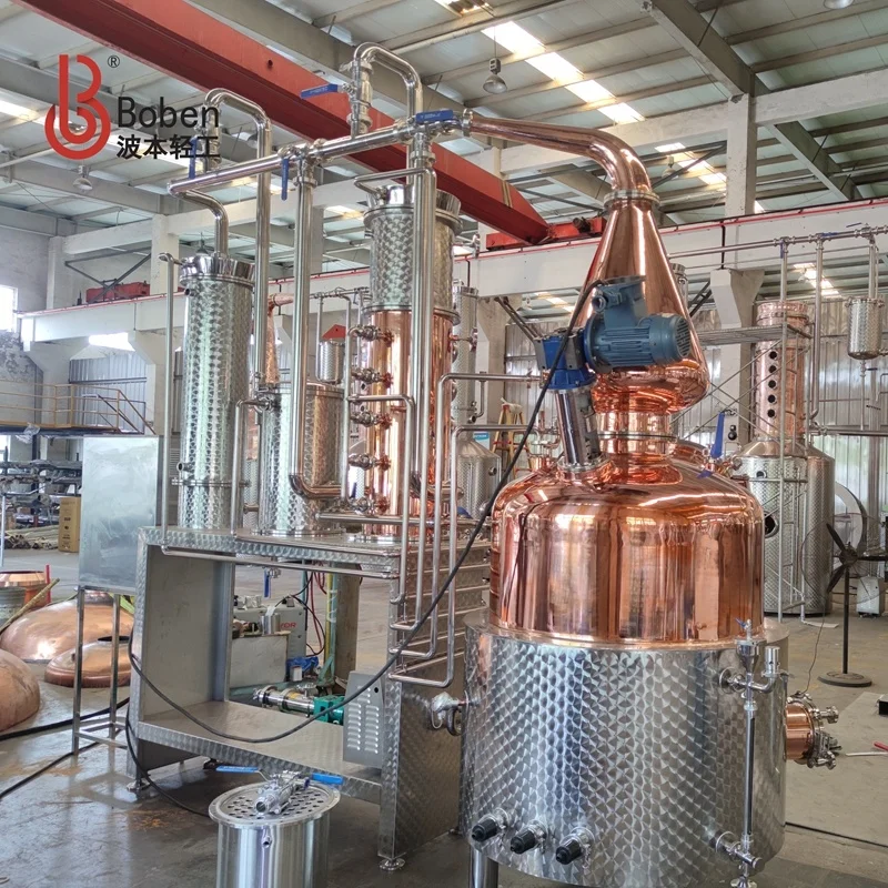200L250L300L Red Copper Essential Oil Distiller Spirit Rum Alcohol Gin Still Distillery Equipment Alembic Distiller for Sale