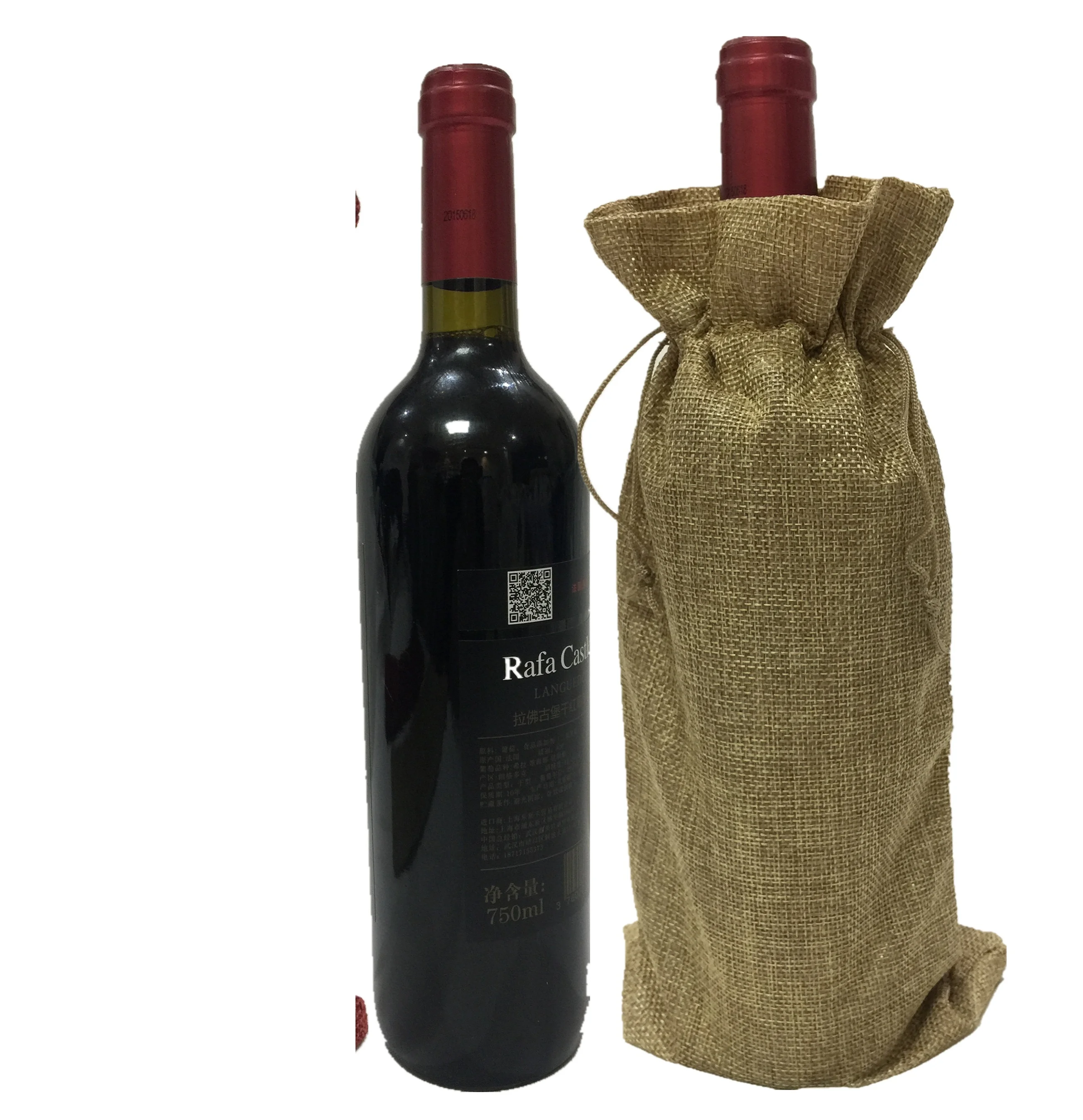 Super September Promotional Casual Multifunction Discount Price First-time Buyers Drawstring Red Wine Bottle Packing Bag
