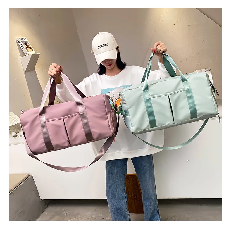 Large Capacity Sport Travel Bag Shoulder Bags Fashion Tote Trip Duffel Bag With Shoe Compartment