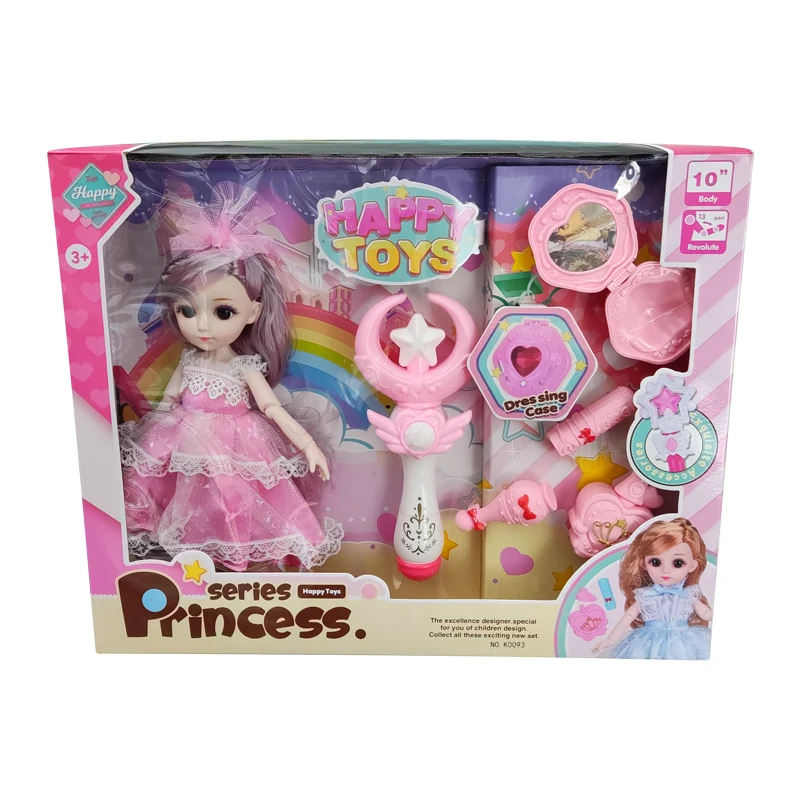 10 inch 13 Lovely Funny Dress-up Dolls Set Fancy Girl Girl Gift Joints Movable Limbs Girls Game
