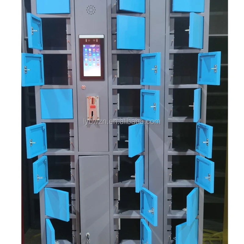 Smart Cell Phone Charging Locker Charging Station With 3 in 1 Data for Club School, Bar, Factory, Airport