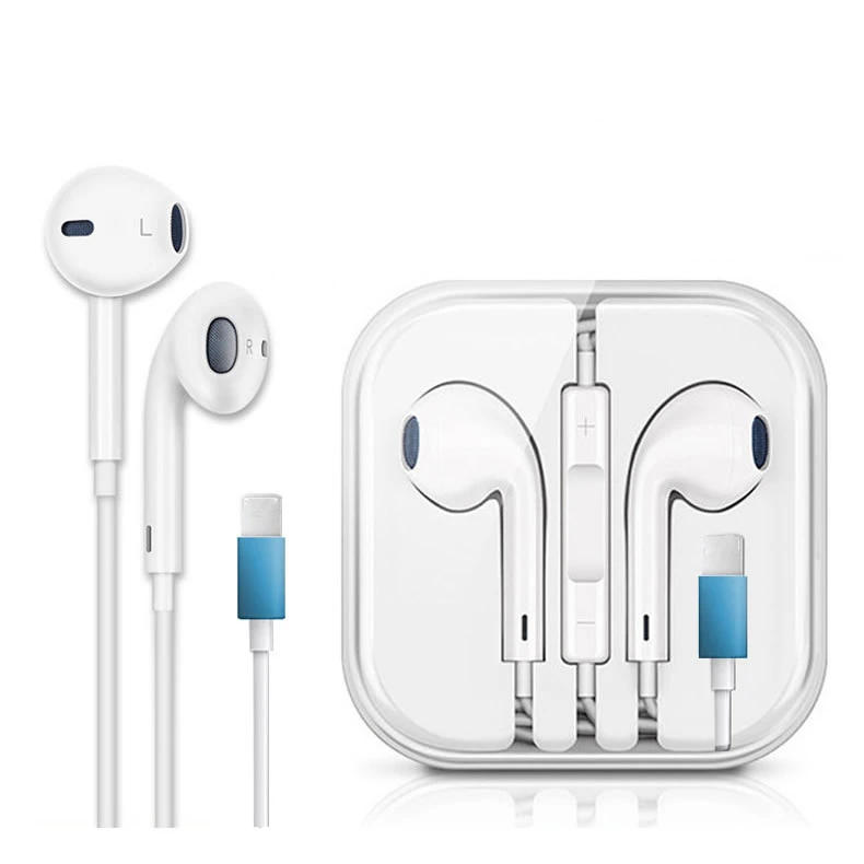Бытовая электроника проводные наушники с подсветкой для IPhone 7 8 8P X XR XS Max HiFi стерео наушники-вкладыши микрофоном