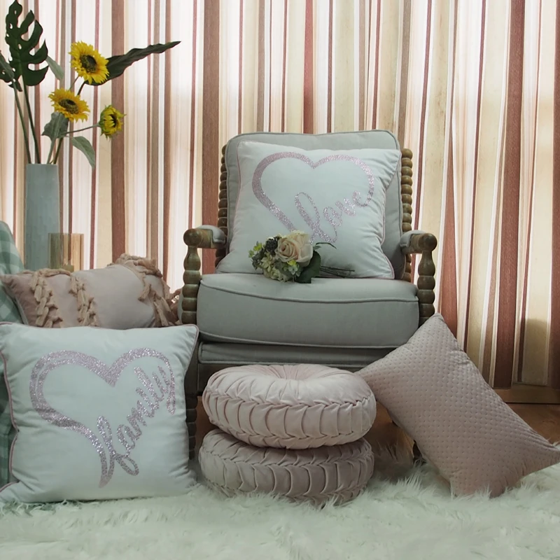 Hot selling great quality cheap price decorative lovely style seat cushions throw pillow for home hotel