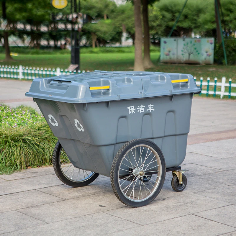 Wheeled outdoor cleaning and sanitation garbage truck trolley Property garbage transfer truck cleaning truck large