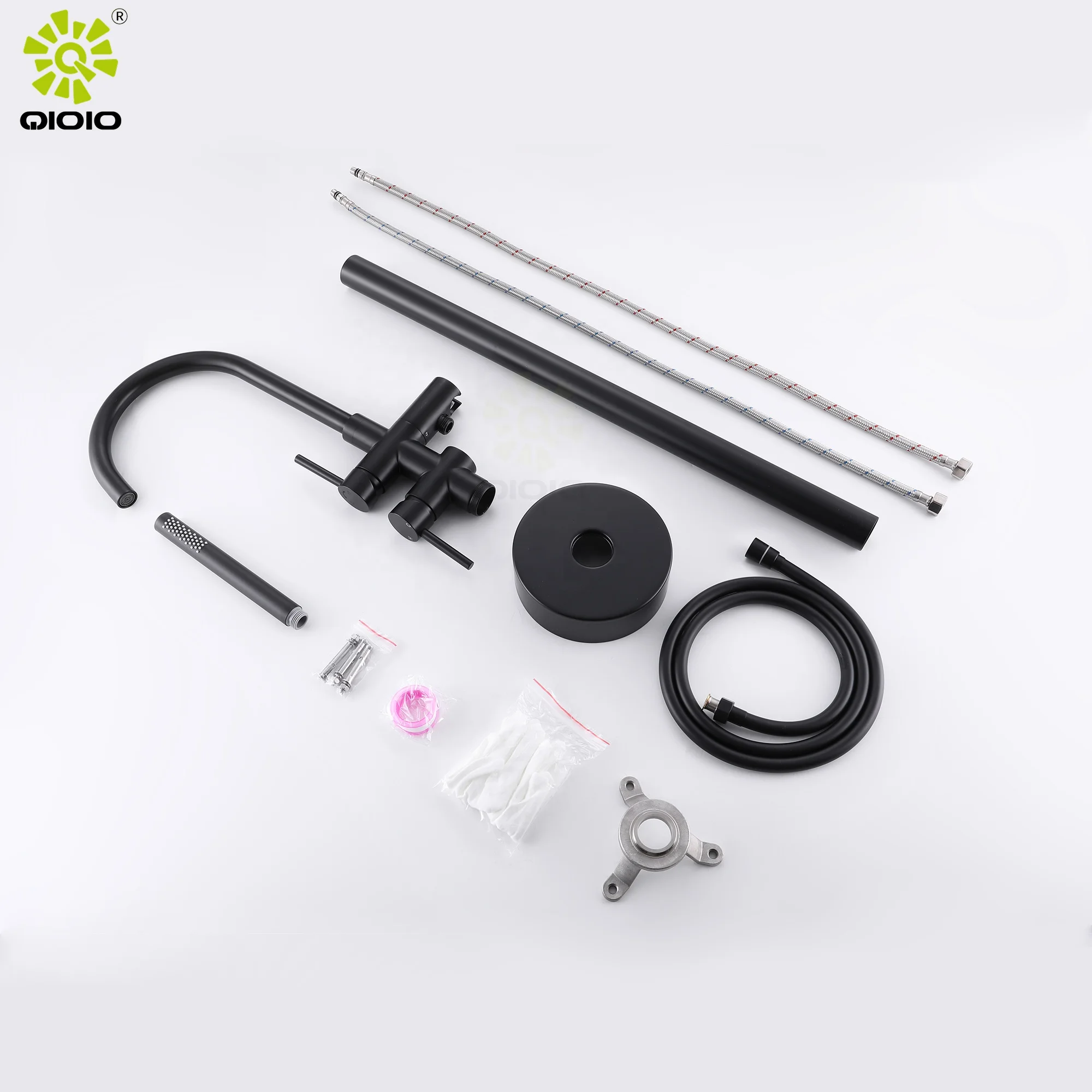 304 stainless steel mounted Free Standing Bath Shower Mixer bathroom upc floor stand bathtub faucet