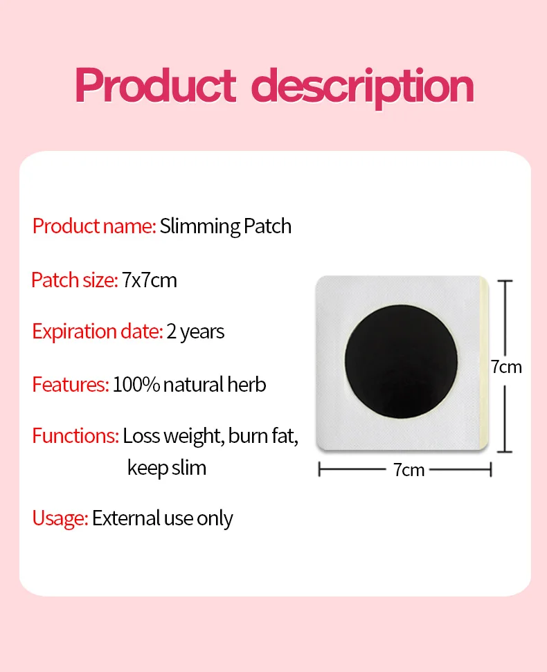Customization Detox Navel Belly Tummy Fat Slimming Patch