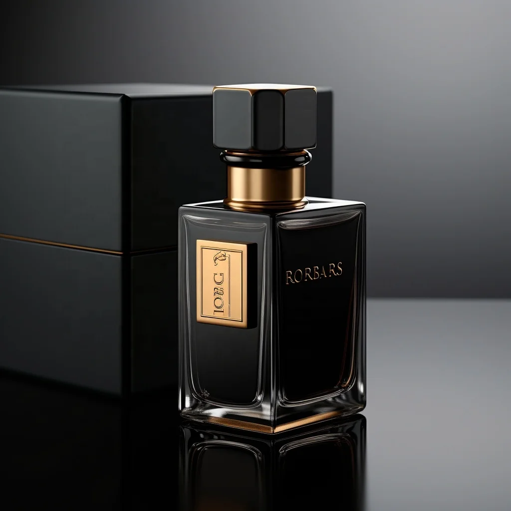 Wholesale Customized Luxury Square Glass Perfume Bottle with Spray Pump 30ml 50ml Cosmetic Perfume Carton Packaging Black Set