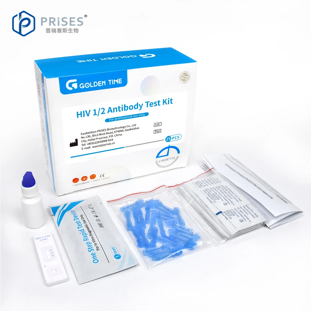 Wholesale Blood Rapid HIV Test Kit Aids Home Self Diagnostic Device One Step HIV 1/2 Antibody Cassette