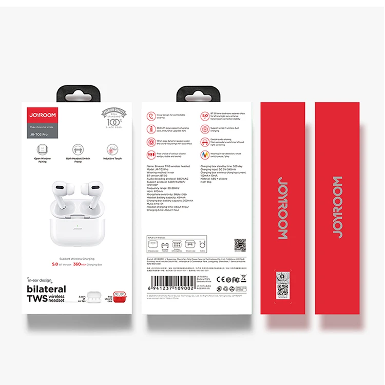 Joyroom New In-Ear Design Earphone In Headphone With Wireless Charging