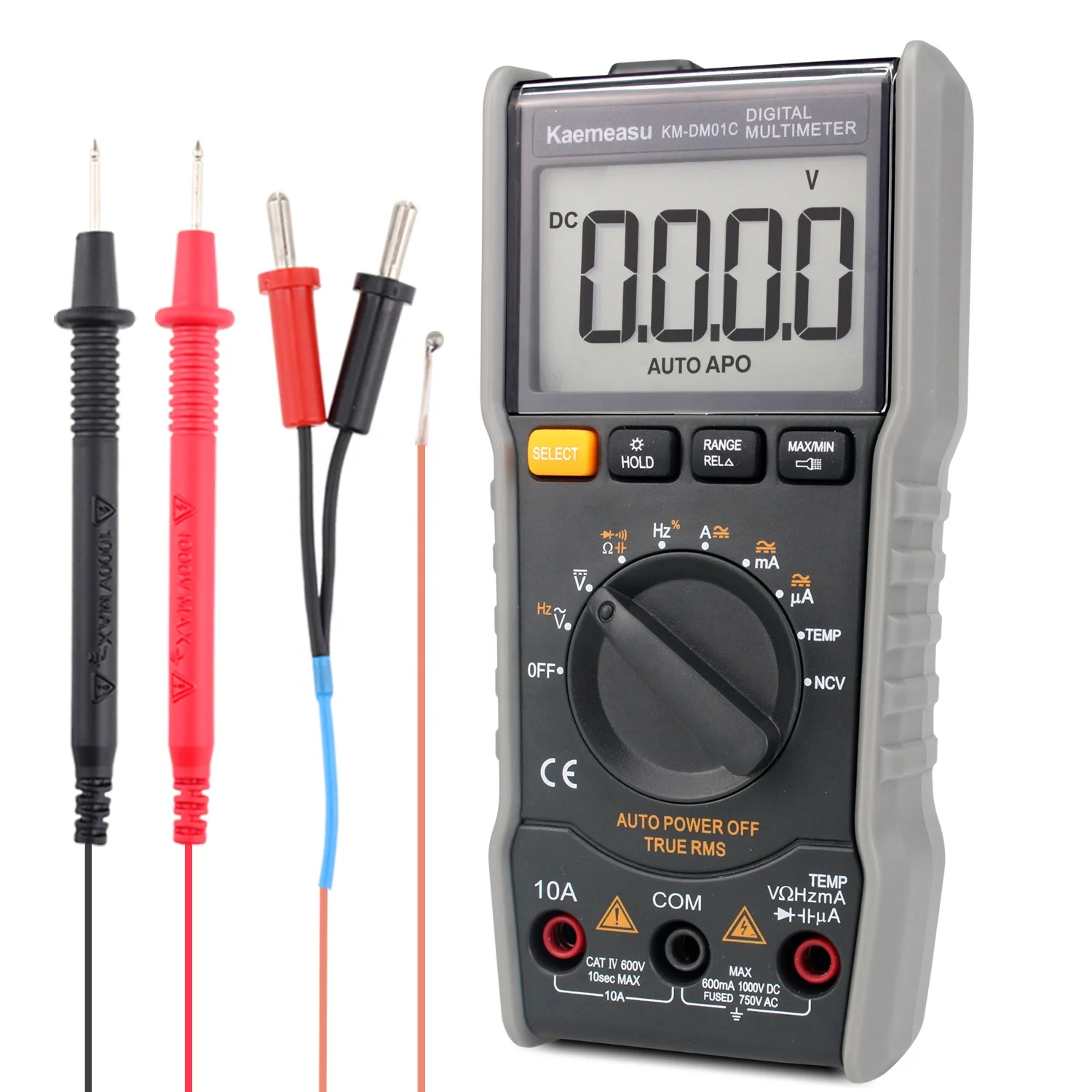 Intelligent Anti-burn Multimeter Auto range Mini industrial Digital Multimeter with temperature probe 01C