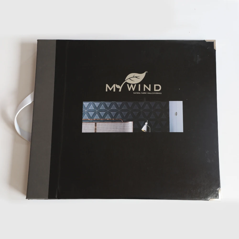 MYWIND  Hot Sales New Design New Color Sample Book  Cork More Colors Sisal Abaca Wood Veener Choose One Book
