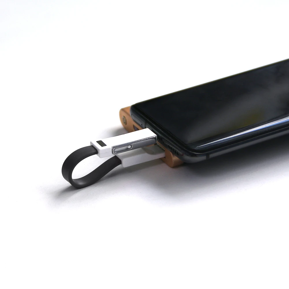 Free Sample Customized LOGO 3 in 1 Magnetic Keychain USB Charging Cable Portable USB Charger Cable