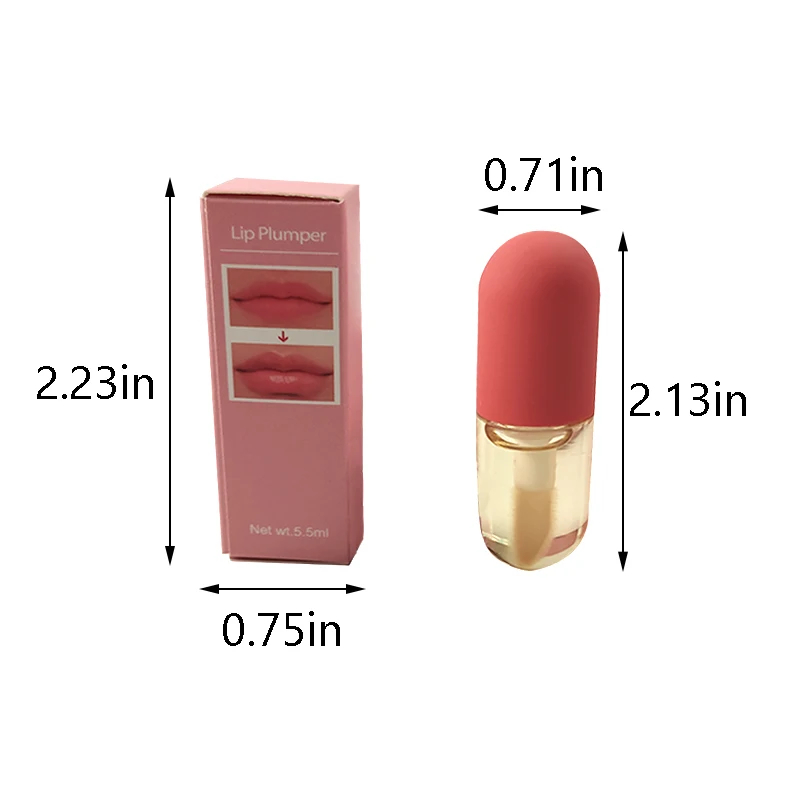 custom logo mini pink cute plumping oil lip plumper gloss private label