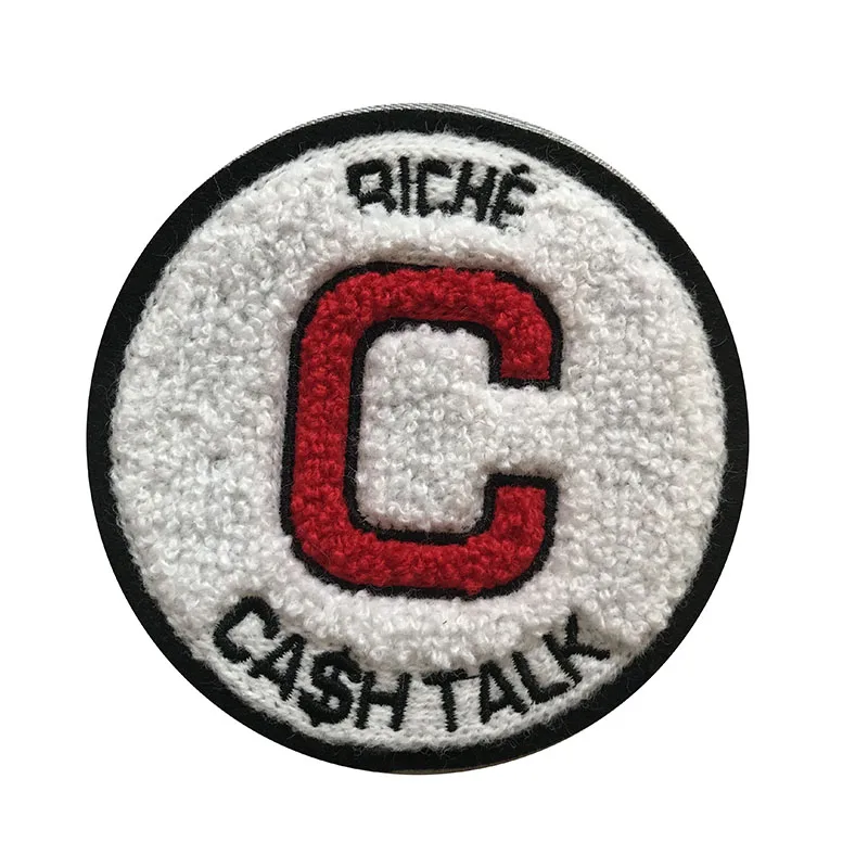 No Minimum Order Quantity Custom Brand Name Logo Chenille Letters Patches