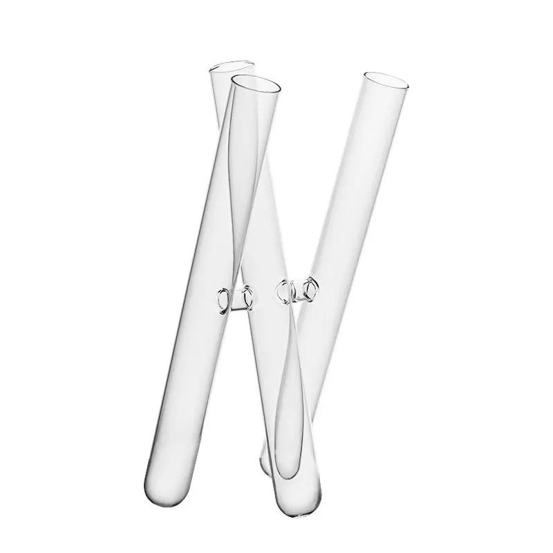 Flower Vases Test Tube Decorative Glass Flower Vase Propagation Station Plant Holder Tubes for Home Decoration