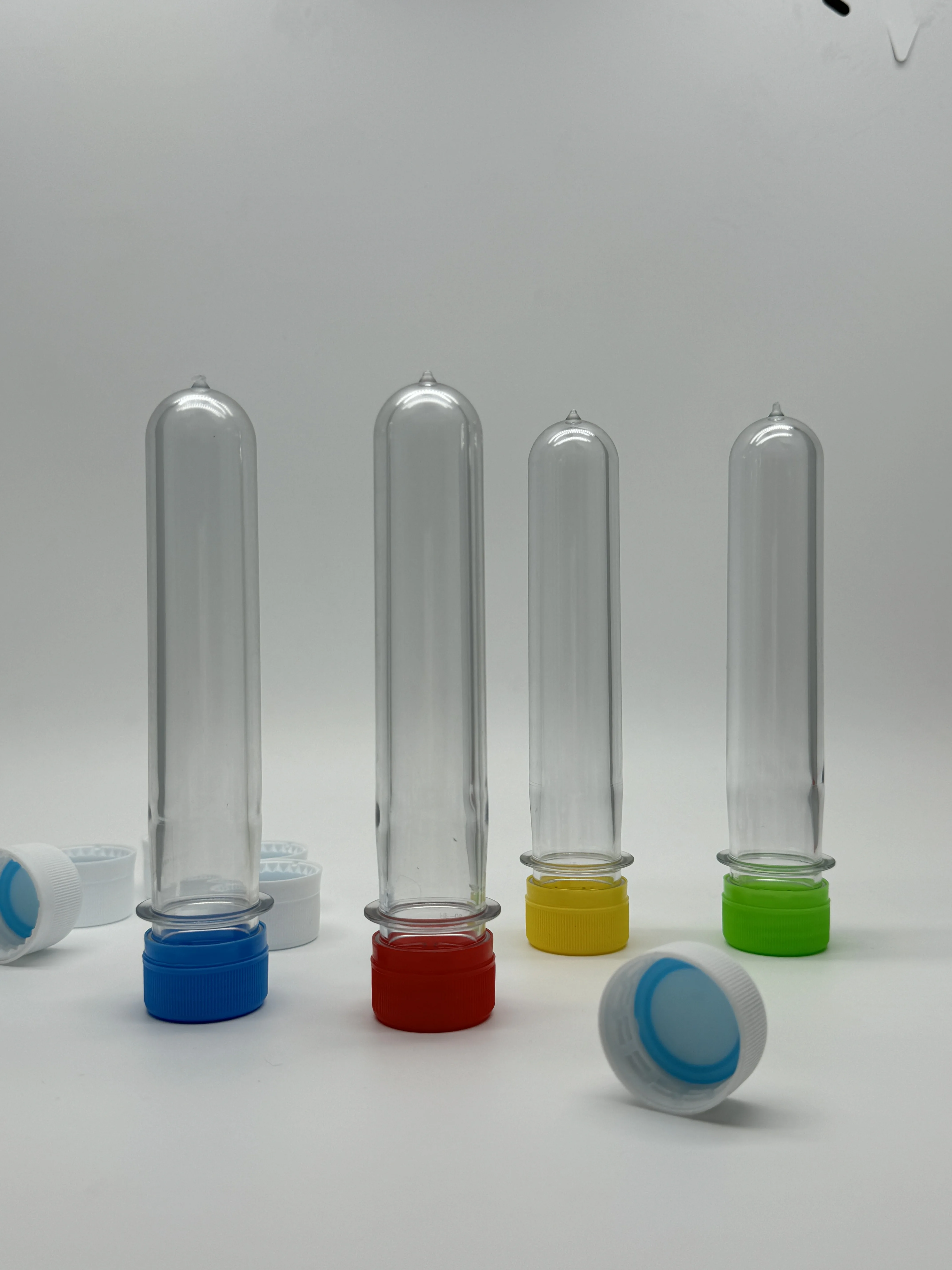 Custom 28mm pco1810 Long Neck Transparent Juice Water Tube Bottle PET Preform
