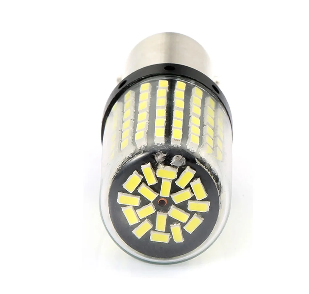 Супер яркий свет 1156 1157 T20 T25 3014 144SMD без ошибок 1156 BA15S P21W BAU15S 1157 7440 Светодиодная лампа для указателя поворота