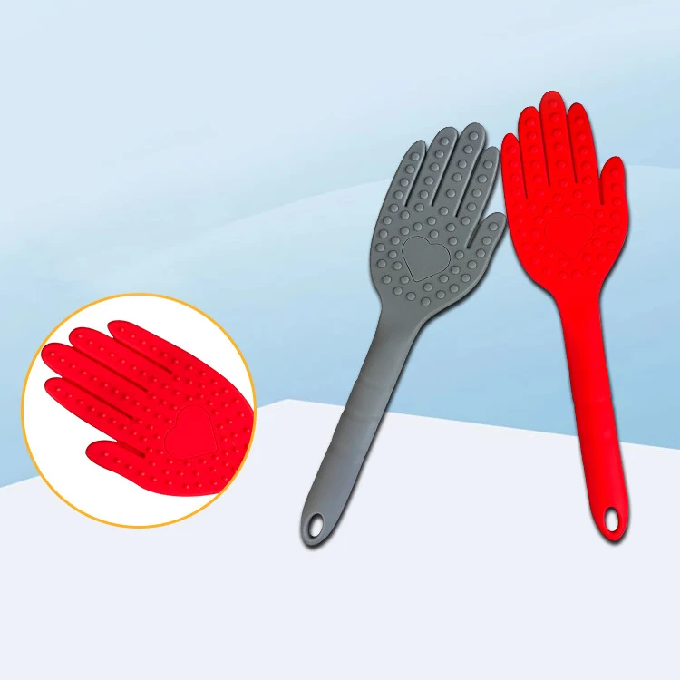 SANFAN Custom Meridian Shot Beat Board Pad Palm clap Hand Shape clap Silicone Massage Beating Stick