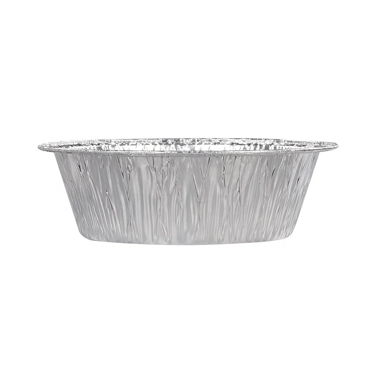 300ml Round Disposable Dessert Container Mini Aluminum Foil Food Baking Cups Cake Tray