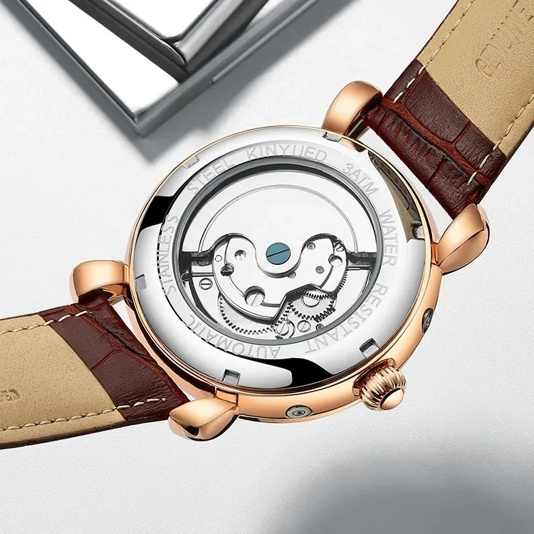 2023 Fashion Leather Watches men luxury chronograph moon phase automatic mechanical watch for men