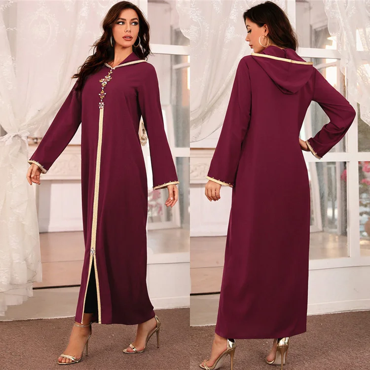  Женское платье-хиджаб Abaya мусульманское платье из Турции одежда в африканском стиле для женщин Musulman Djellaba